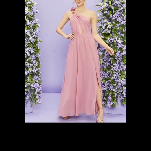 Pink One shoulder Dress - Picture 4 of 4